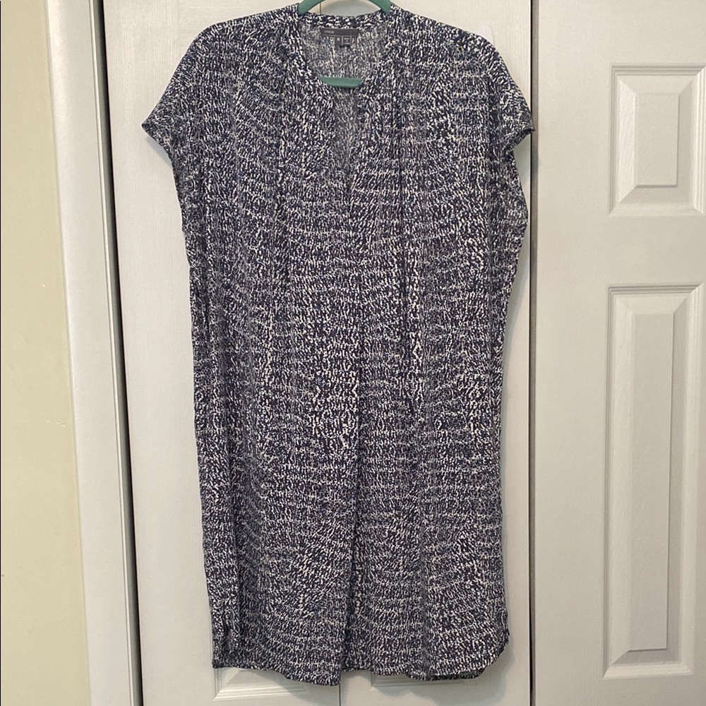 Vince 100% Silk Printed Tunic Dress size Medium